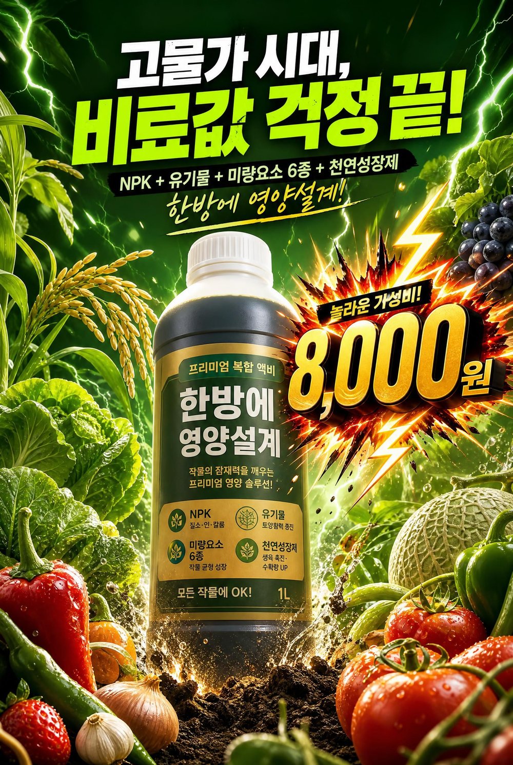 팔천냥 복합 영양 올인원 액비 - 고물가 시대 비료값 부담을 낮춘 프리미엄 복합 액비
